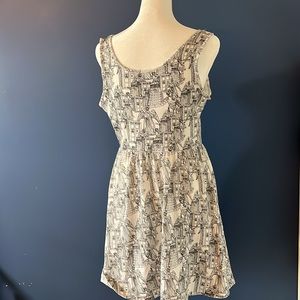 "Doctor Who" Her Universe, Mini Dress, sleeveless, tee shirt feel, black & white